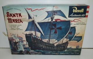 Vintage Revell Santa Maria Sailing Ship Model Kit