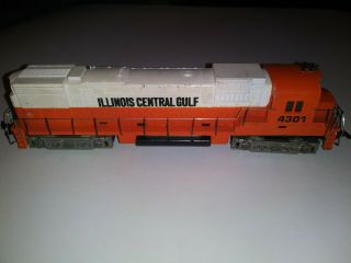 Ho Scale Tyco Alco 430 Diesel Illinois Central Gulf,  Light