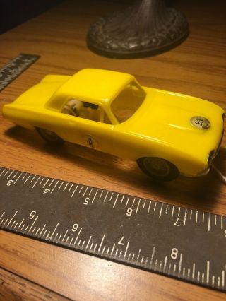 Vintge 1963 Eldon Ford Thunderbird 1/32 Scale Yellow Sot Car No Motor