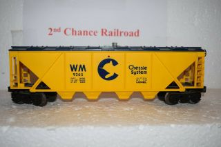 O Scale Trains Lionel Chessie Covered Hopper 9265