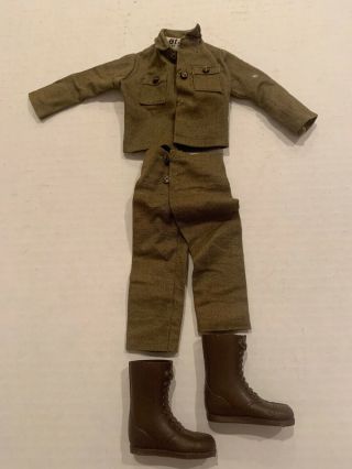 Vintage 1964 Hasbro Japan Gi Joe Action Soldier Fatigue Uniform & Boots