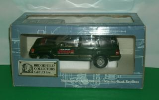 1/25 Scale 1995 Jeep Grand Cherokee Zj Diecast Coin Bank Model Brookfield Guild