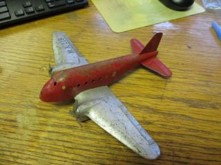 Vintage Actual Wyandotte Pressed Steel Toy Airplane 2