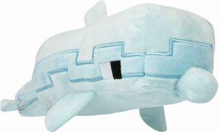Jinx Minecraft Adventure Dolphin Plush Stuffed Toy Plush 13.  75 "