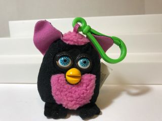 Mcdonalds Furby Keychain Black And Pink Lamb Backpack Clip Vintage Toy Plush