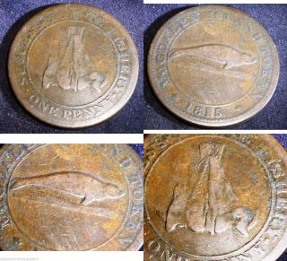 Famous And Well Sought After 1815 Magdalen Island Token One Penny