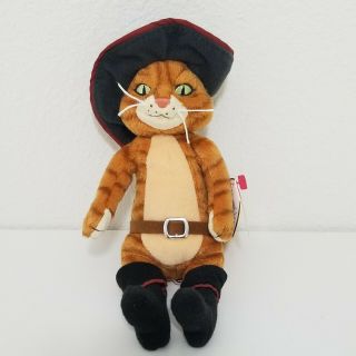 Ty Beanie Baby Puss In Boots The Cat Shrek The Third Dvd Exclusive 8.  5 Inch