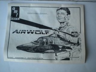 AMT Ertl 1/48 Airwolf Helicopter plastic Model Kit Complete 2