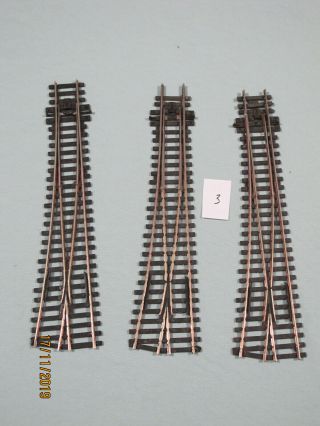 3 Peco Code 100 2 Rail Switches Large Right Hand
