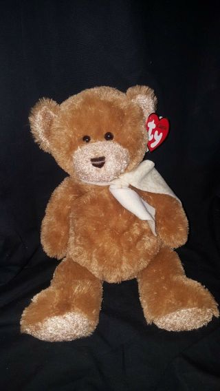 Ty Beanie Babies Classic Brown Teddy Bear Borders Exclusive Chaucer 15 "