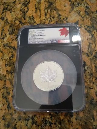 2018 Canada 3 Oz Silver Maple Leaf $50 30th Anniversary Ngc Reverse Proof Pf70