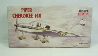 Piper Cherokee 140 Model Airplane Minicraft Model Kits 1:48th Scale With Stand