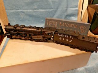 Brass Ho Scale Pfm 2 - 8 - 4 Locomotive & Tender Painted Santa Fe