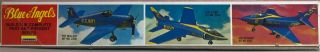 VINTAGE LINDBERG BLUE ANGELS F7U - 1 CUTLASS US NAVY 1/48 PLASTIC MODEL KIT 2331 2