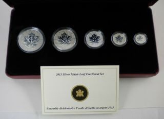 2013 Canada 25th Anniversary Silver Maple Leaf Fractional 5 Coin Set