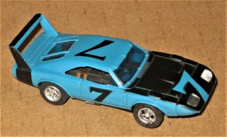 AURORA AFX BLUE 1969 DODGE DAYTONA VINTAGE HO SLOT CAR t’jet tyco 2