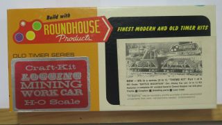 Ho Scale Roundhouse Old Time Series 3 - In - 1 Battle Mountain Ore Jimmy Cars Kit