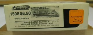 HO Scale ROUNDHOUSE Old Time Series 3 - in - 1 BATTLE MOUNTAIN Ore Jimmy Cars Kit 2
