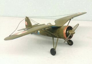 1:72 Scale Built Plastic Model Airplane Polish Wwii Pzl.  P.  Iic Blitzkrieg