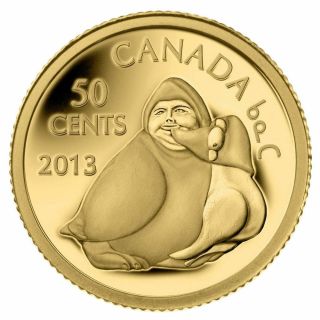 2013 Canada 50 - Cent 1/25th Oz.  Gold Coin - Inuit Art