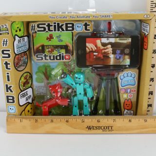Stikbot Studio Kids Stop Motion Animation App Movie Maker & Figures Red Pet
