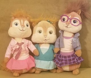 Ty Beanie Babies Alvin & The Chipmunks Chipettes Trio Eleanor Jeanette Brittany
