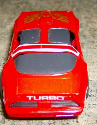 AFX TOMY RED FIREBIRD TRANS AM ON A TURBO CHASSIS HO SLOT CAR 2
