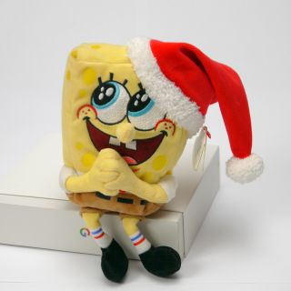 Ty Beanie Baby Spongebob Jolly Elf Christmas Plush 2004 With Tags