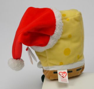 TY Beanie Baby SpongeBob Jolly Elf Christmas Plush 2004 With Tags 3