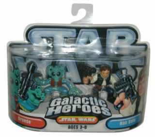 Hasbro Star Wars Galactic Heroes Greedo & Han Solo Mini Figures 2 - Pack -