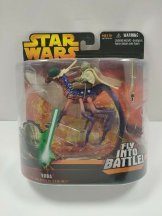 Star Wars " Revenge Of The Sith " Yoda Fly Into Battle On A Can - Cell