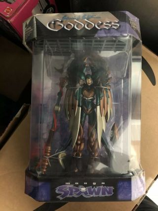 1998 Spawn Action Figure - Special Edition " Goddess " In Tank Display Case Nib