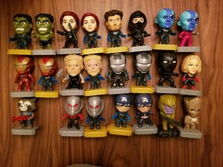 Complete Set Marvel Avengers / Team Suit End Game Mcdonalds Happy Meal Toy 1 - 24