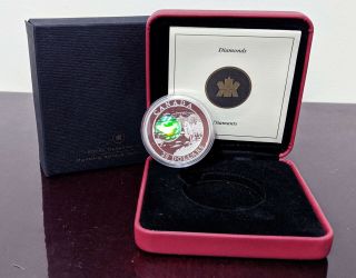 2004 Canada Silver $20 Coin - Natural Wonders - Diamonds - Holographic