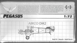 Limited Run Pegasus Airco Dh2 In 1/72 2020 Model Kit