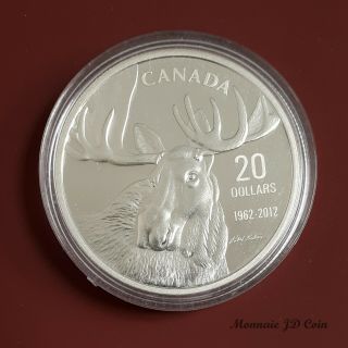 2012 Canada $20 Bull Moose By Robert Bateman Fine Silver Coin Only No