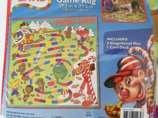 Hasbro Candy Land Game Rug 39.  5 " X 39.  5 " Age 3 Up Oversize Kids Family Game