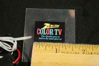 Miller Engineering Zenith Color Tv Window Sign Ho Scale 1:87 Nib