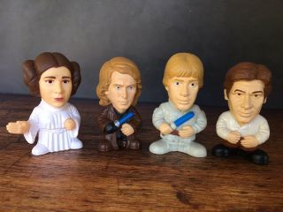 4 Burger King Star Wars Toys Anakin Luke Skywalker,  Princess Leia,  Han Solo 2005