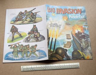 1964 Anniversary Issue D - Day " Big Invasion " Punch - Out Book By Whitman Pubs Usa