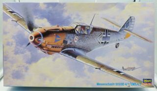 1:48th Scale Hasegawa Wwii German Bf109e " Emile 4/7 " Fighter Kit 09109 Nb - Gb