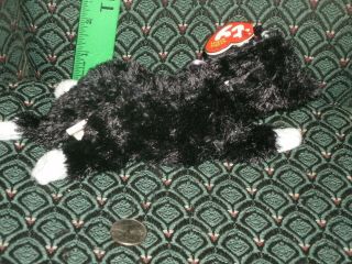 Ty Beanie Baby BOOTIES (laying) Black Cat MWMT RETIRED VHTF DOB:3/26/02 2