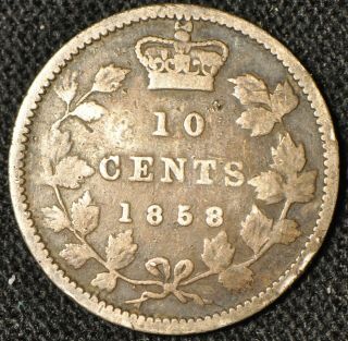 Canada 1858 10 Cent Piece - Collector 