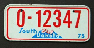 1975 South Dakota Post Cereal Mini Miniature Bicycle License Plate