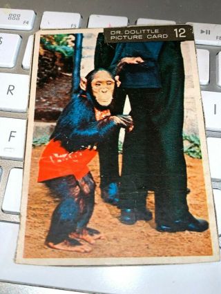 Vintage 1967 Post Cereal Dr.  Dolittle Chee - Chee Trading Card 12 World Ship