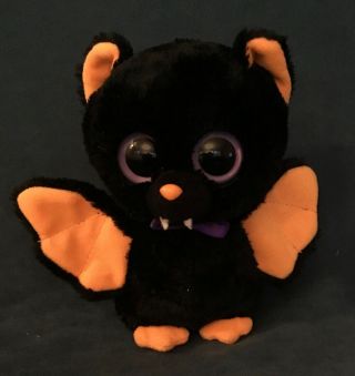Ty Beanie Boos Baron The Bat Plush 6 " Solid Purple Eyes Tush Tag 2012 Halloween