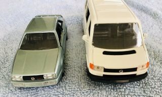 Volkswagen Vanagon And Corrado.  1/43 Scale Diecast.