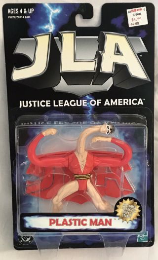 Hasbro 1999 Jla Plastic Man Action Figure,  Dc Justice League Of America