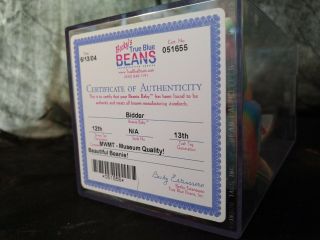 Ty Beanie Babies Authenticated " Bidder " Ebay Bear Mwmt - Mq 12/13 Tags