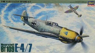 Hasegawa 1:48 Messerschmitt Bf - 109 E - 4/7 Plastic Aircraft Model Kit J2u1